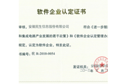 軟件企業(yè)資質(zhì)